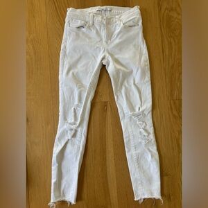 J Brand white torn jeans